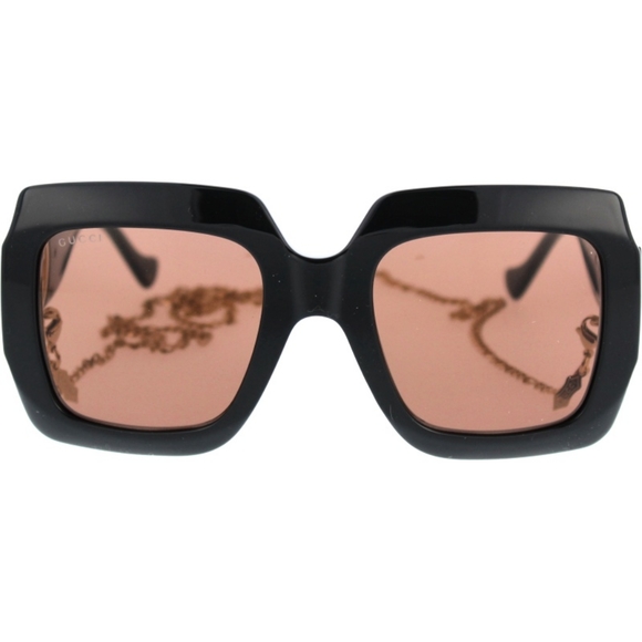 NEW GUCCI OVERSIZED SQUARE WOMEN'S SUNGLASSES WITH  GOLD CHAIN GG1022S 005 - Picture 4 of 14